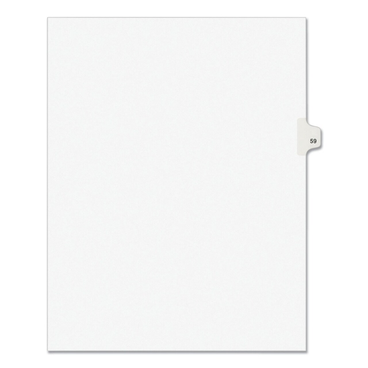 Avery 11 in.x 8.5 in. 10-Tab Avery Style 59 Preprinted Legal Exhibit Side Tab Index Dividers - White (25/Pack)